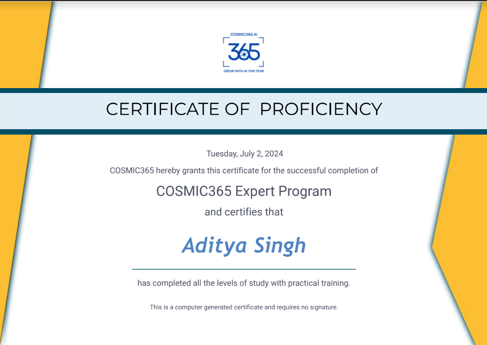 Scholarship Certificate 6
